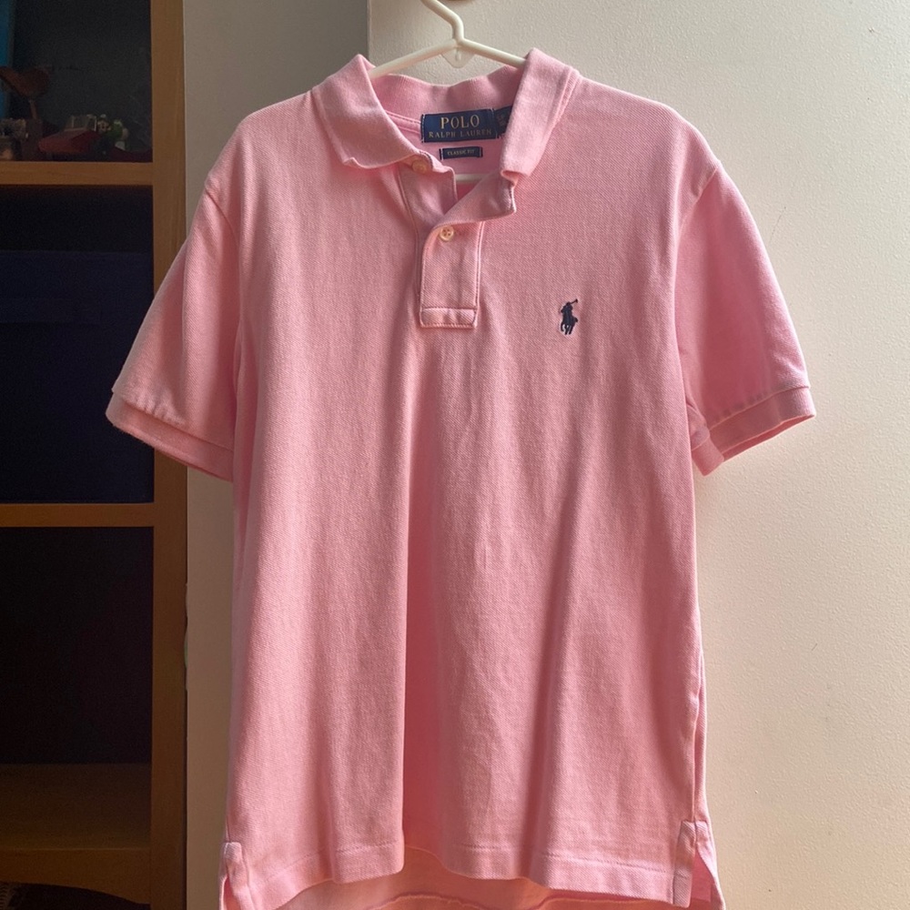 Boys Ralph Lauren classic pink polo size small (8) worn once
